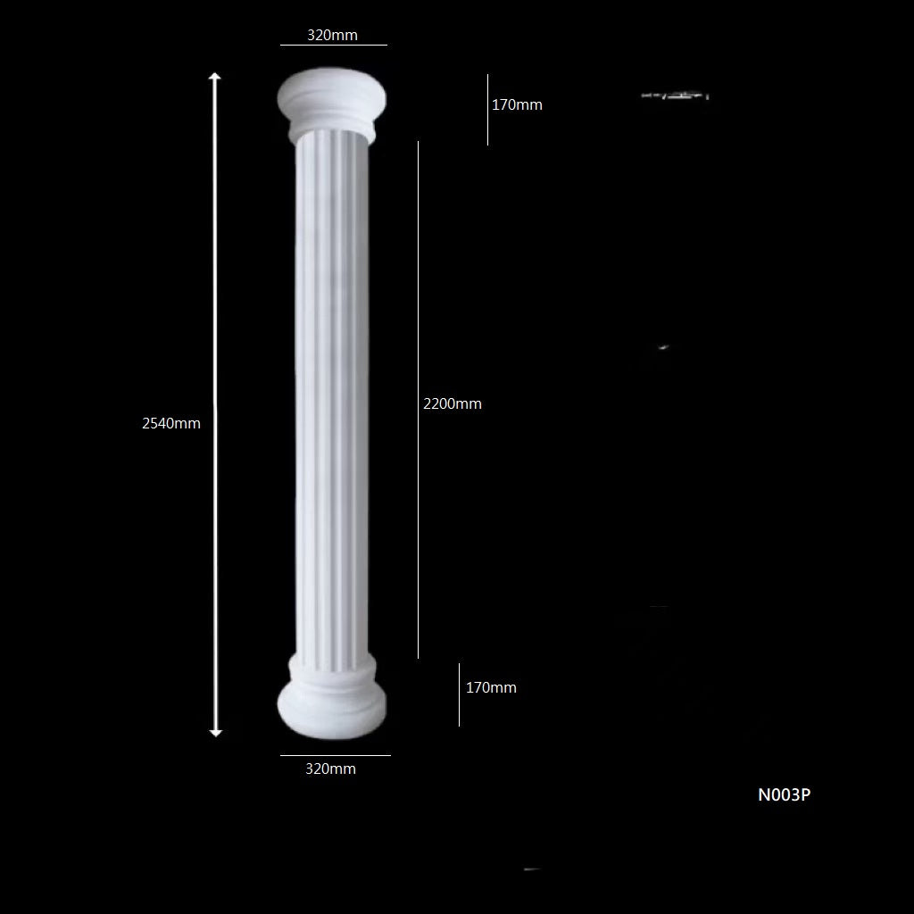 Column plain capital-N003P