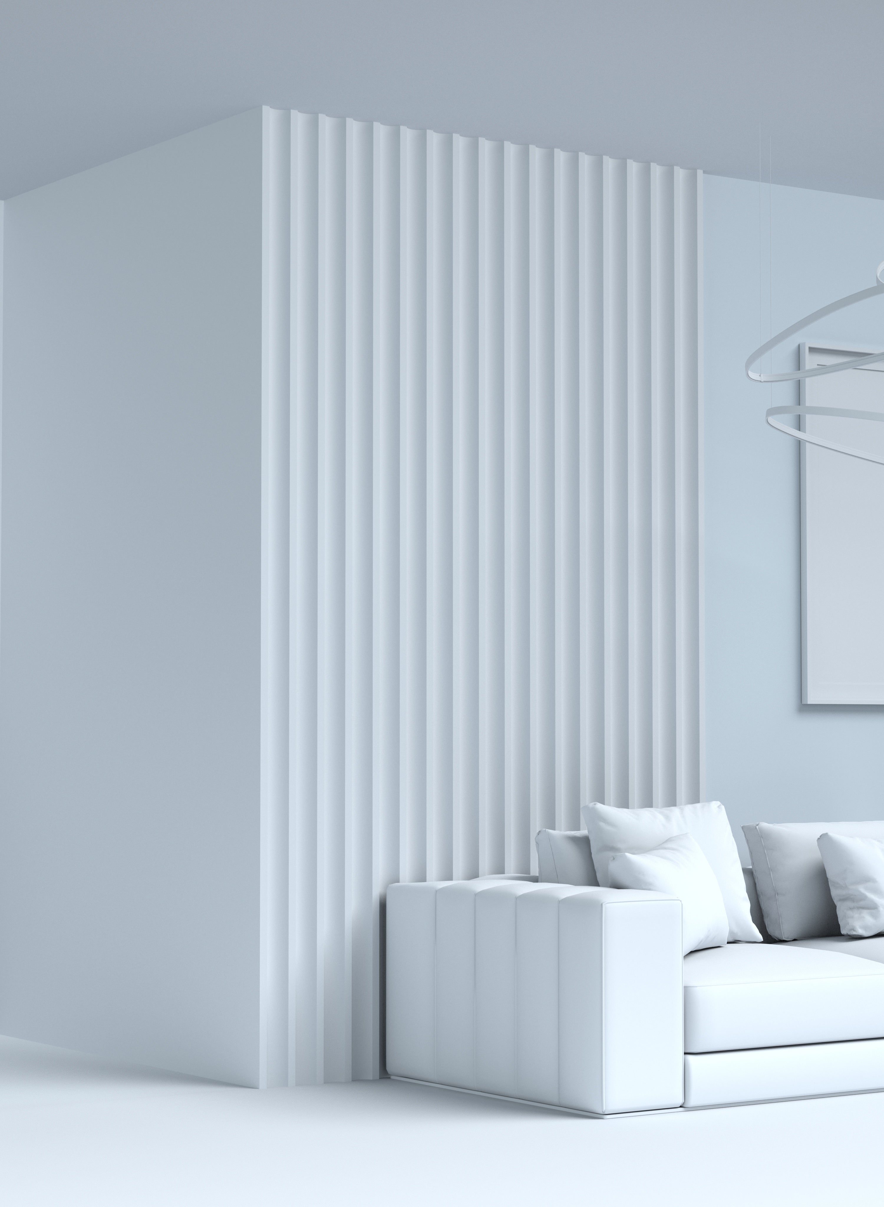 Primed Scallop Wall Panel D169